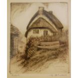 Edward SHARLAND (1884 - 1967) Etching Signed & Inscribed 'Peter Pan's Cottage, Cadgwith'
