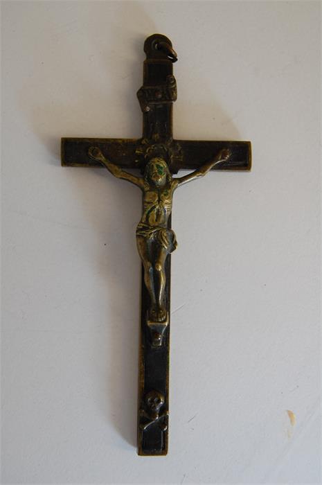 19th Century German 'Trifoil' or 'Budding' Crucifix / Rosary