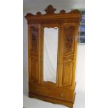 Edwardian Mahogany Mirrored Wardrobe