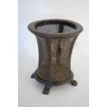 A Victorian Caned Waste Paper Basket