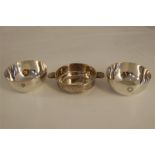 Three Mid 20th Century Silver Plate Ships Bowls