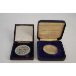 White Metal 'Award Of Merit' Medal plus Nickel Silver Replica Truro Cathedral Commemorative Medal