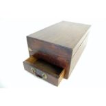 Regency Mahogany Writing Box Circa 1810, Brass Carrying Handles, Secret Drawer