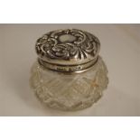 Silver Top Trinket Cut Glass Jar, Birmingham 1904