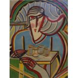 Attributed to Hugo SCHEIBER (1873-1950), Budapest, Stylized Lady, Signed (in the style of)