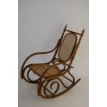 Early 20th Century Bent Wood Rocking Chair