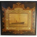 Large Late 19th Century Castle Line Royal Mail Steamers Advertising Painting / Poster
