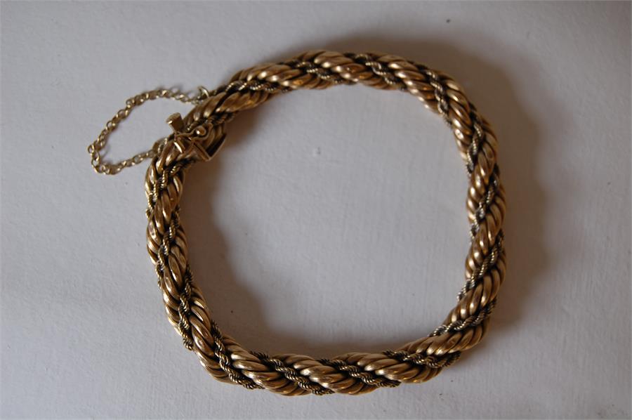 Heavy 18ct Gold Rope Bracelet