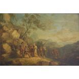 18th / 19th C. Roman Slave Scene, Oil on Board, Original Gilt Frame, Signed Verso