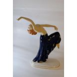 Art Deco Royal Dux Figurine of a Dancing Lady