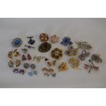 Miscellaneous Costume Jewelry including Brooches and Earrings