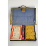 Vintage Mahjong C.1920, Original Leather Case, 160 Piece in All