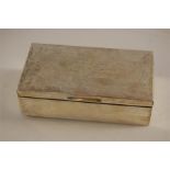 Silver Cigarette Box, Engraved to Top of Lid with Outer Leather Base , London 1978
