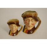 Two Royal Doulton Miniature Character Jugs "'arry"