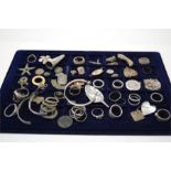 A Metal Detector Find of Various Items including Gold, Silver, Brass, Tin, etc.