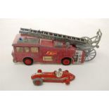 Vintage Dinky Toys ERF Fire Tender together with a Dinky Toys 23N Maserati