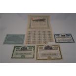 The St. Ives Consolidated Mines Shares Certificate and Four Rail Certificates