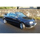 VW Golf Cabriolet, 1st Registered September 2000, Deep Blue, MOT February 2018