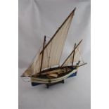 Recent Wooden Model of a Sailing Boat