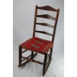 An Early North Country Ladder-back Rocking Chair