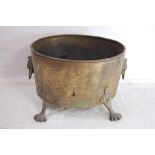A Footed Brass Log Basket