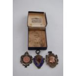 Three Early 1900 Silver Cornish Football Medals