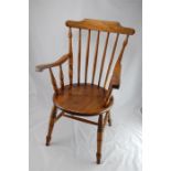 Good Quality Reproduction Oak Stick Back Windsor Chair