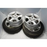 Set (4) Italian Made 'Valbren' 15 Inch Diameter Aftermarket Alloy Wheels (1989 Saab 900 16v Turbo)