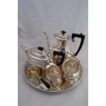 A Vintage Silver Plate Tea Service Sold by B. Altman & Co, New York