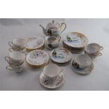 Japanese Kutani + Queen Ann Enchanted Garden Part Tea Sets (32 in all)