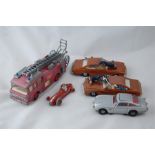 Collection of Corgi and dinky Toys including 007 DB5, Bewick Regal, ERF Fire Tender, etc