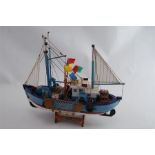 Recent Wooden Model of the Fishing Vessel "CHALUTIER"