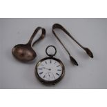 A Silver Cased Fob Watch, etc (5)
