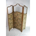 Edwardian Three Fold Glazed Panel Screen, Needlework Planners