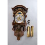 20th C. Franz Hurmle Oak Cased Wall Clock