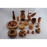 A Collection of Modern Turned and Carved Treen