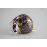Royal Crown Derby Gold Badger Paperweight
