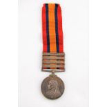A Queen's South Africa Medal With 4 Clasps, Transvaal, Driefontein, Paardeberg, Relief of Kimberley