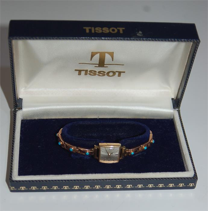 Vintage Tissot Ladies 9ct Gold Cocktail Watch in Original Box - Image 4 of 9