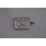 A Silver Envelope Stamp Case, Chester 1923