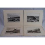 DANIELL, WILLIAM, 19th C. Two Untitled Artist Proof + Two Engravings