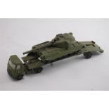 Vintage DINKY 618 Military AEC Articulated Lorry Tank Transporter + 683 Chieftain Tank