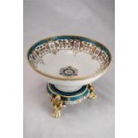 Large 19th / 20th C. Noritake Gilded Serving Bowl on tri-footed Base