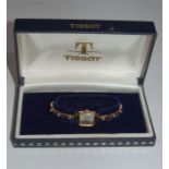Vintage Tissot Ladies 9ct Gold Cocktail Watch in Original Box