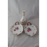 Two 19th/20th Century Royal Copenhagen Dish plus a Minton Vase (a/f)