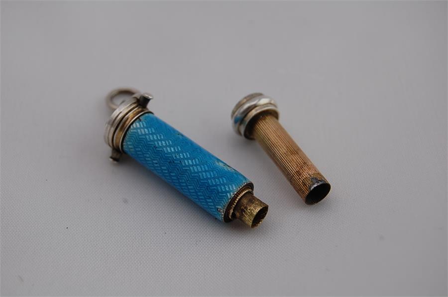 A Silver Blue Enamel Extending Propelling Pencil - Image 2 of 2