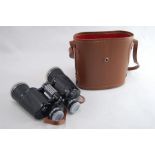 Pair of Halina 10x50 Binoculars in Leather Case