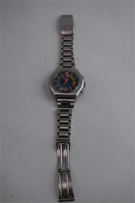 Vintage VIP Memosail Chrono Stainless Steel Wrist Watch with Valjoux Caliber 7737 manual winder - Image 2 of 5