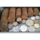 A Collection of British Coins Dating from 1884-1974 Including Pennies and Half Pennies etc