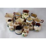 A Collection of Torquay Ware Jugs, 16 in all